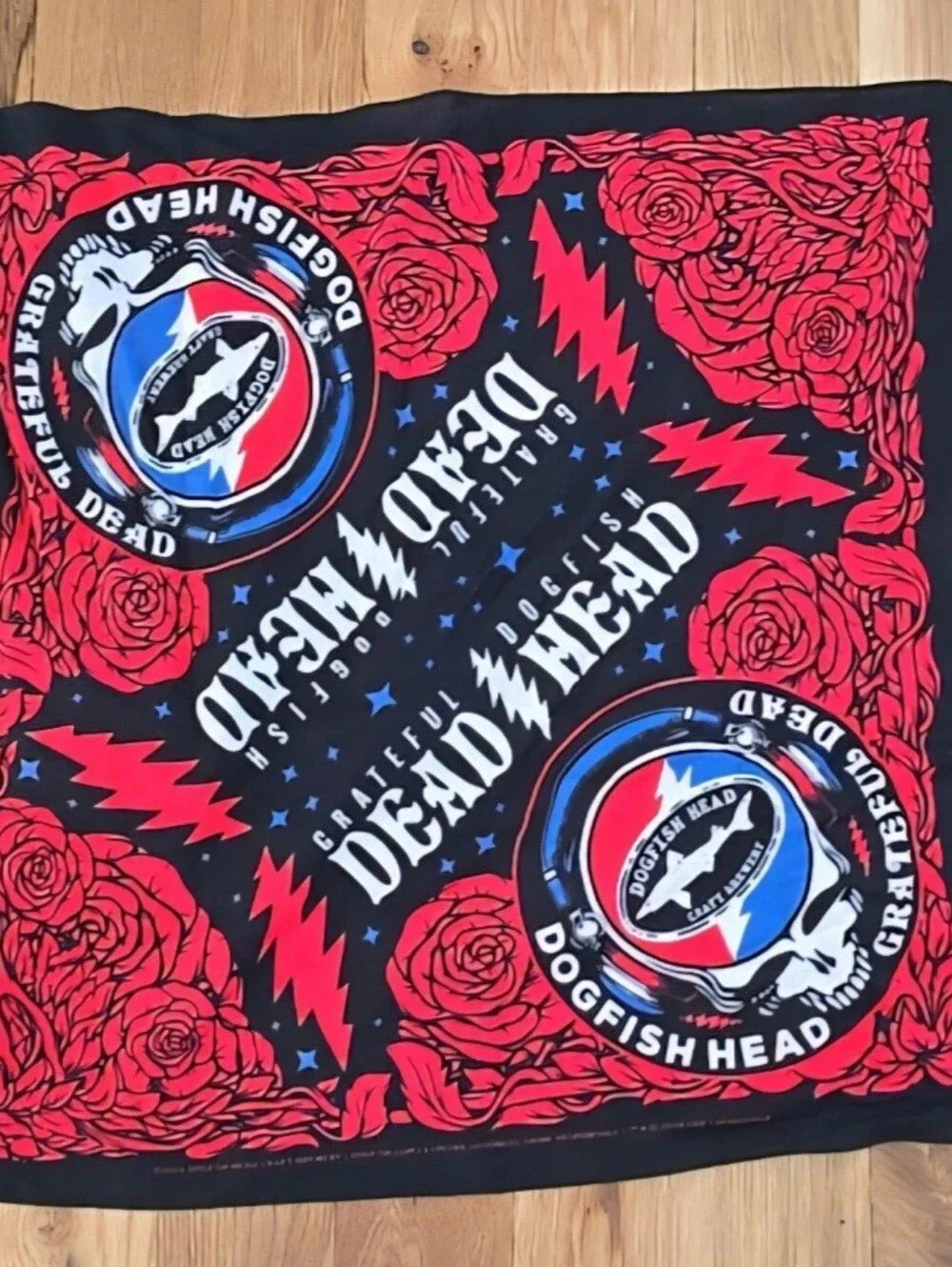 New Grateful Dead Dogfish Head Beer Brewery Brewing Promo Scarf Head Bandana